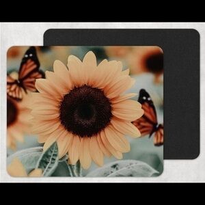 Sunflower Butterfly Mouse Pad